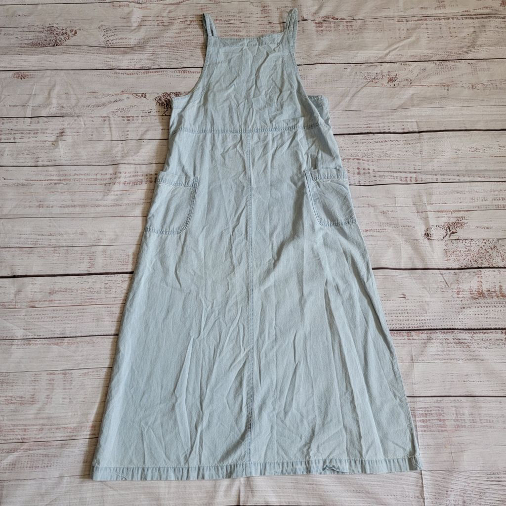 Vintage Original TY Wear Chambray High Neck Tank Strap Midi Dress 6P